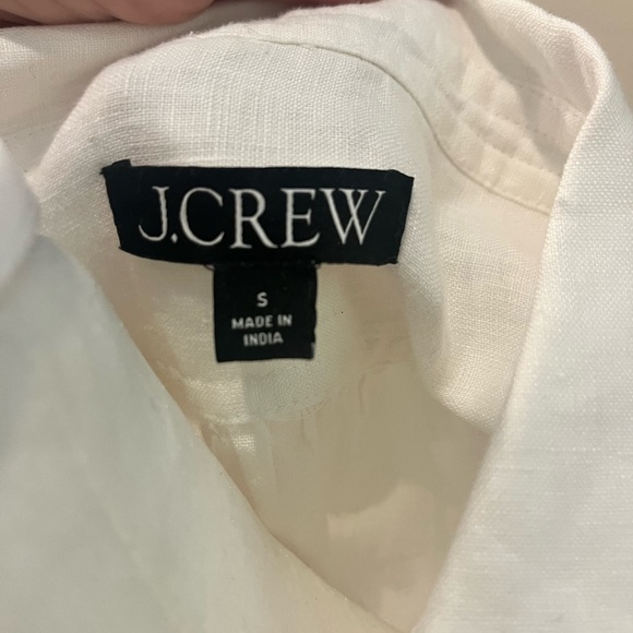 J.Crew White linen maxi Dress w/ half slip - Picture 2 of 16